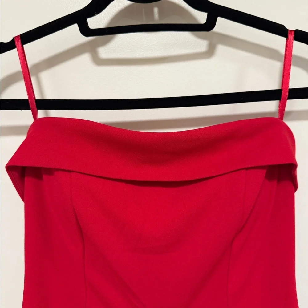 Elegant Red Women's Strapless Jumpsuit w/Built In Bra - Picture 5 of 11